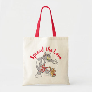Tom & Jerry Painting Valentine Hearts Tragetasche
