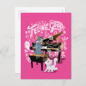 Tom & Jerry Play Piano - Feline Good Postkarte (Vorne/Hinten)