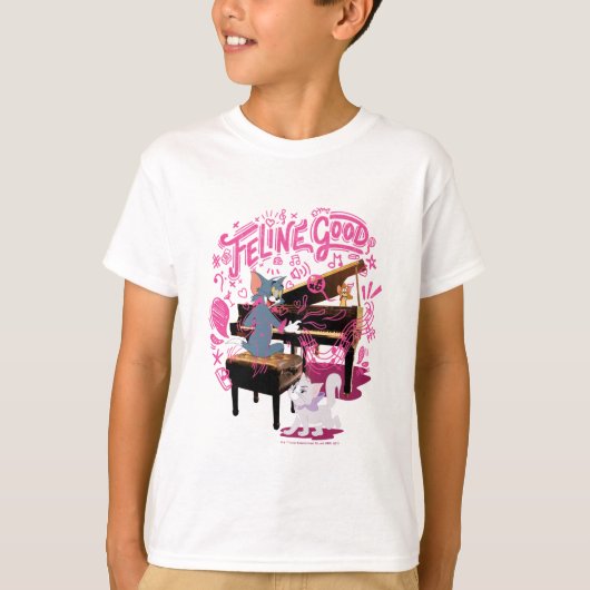 Tom & Jerry Play Piano - Feline Good T-Shirt (Vorderseite)
