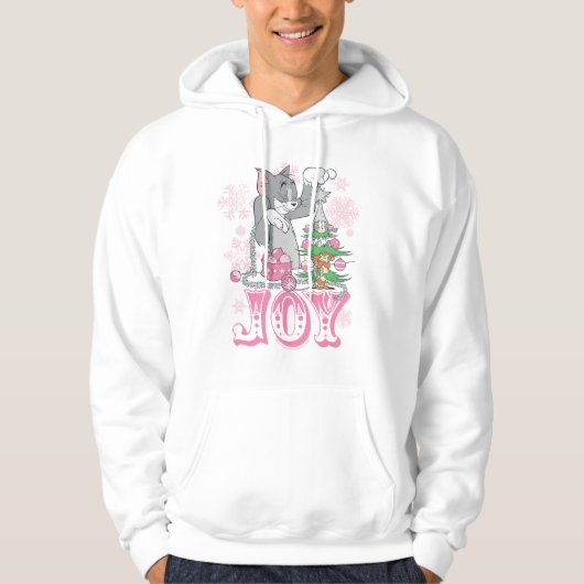 Tom, Jerry und Nibbles dekorieren Joy Hoodie (Vorderseite)