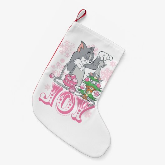 Tom, Jerry und Nibbles dekorieren Joy Kleiner Weihnachtsstrumpf (Vorderansicht (hängend))