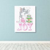 Tom, Jerry und Nibbles dekorieren Joy Leinwanddruck (Insitu (Holzboden))
