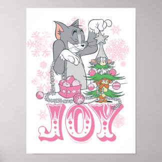 Tom, Jerry und Nibbles dekorieren Joy Poster