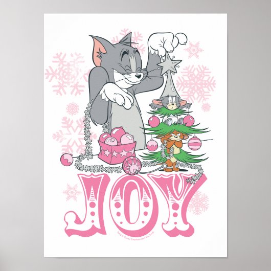 Tom, Jerry und Nibbles dekorieren Joy Poster (Vorne)