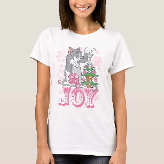 Tom, Jerry und Nibbles dekorieren Joy T-Shirt (Vorderseite)