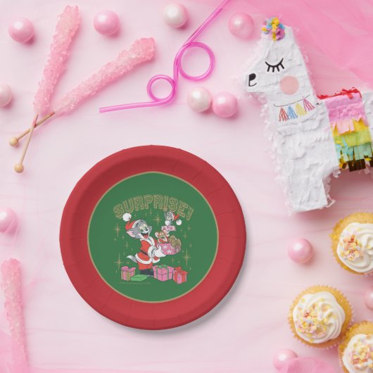 Tom, Jerry und Nibbles Holiday Überraschung Pappteller (Party)