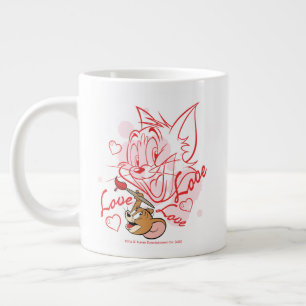 Tom & Jerry Valentine Malerei Jumbo-Tasse