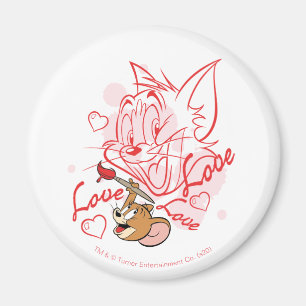 Tom & Jerry Valentine Malerei Magnet