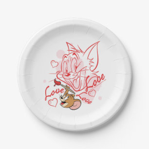 Tom & Jerry Valentine Malerei Pappteller