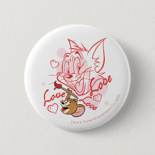 Tom & Jerry Valentine Painting Button