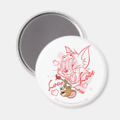 Tom & Jerry Valentine Painting Magnet (Vorderseite/Rückseite)