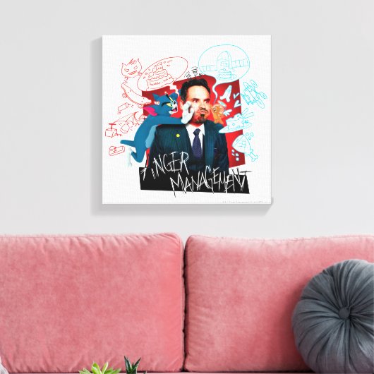 Tom & Jerry with Terrance - Wachverwaltung Leinwanddruck (Insitu (Wohnzimmer))