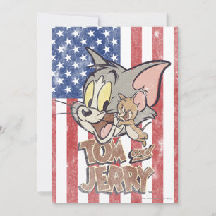 Tom & Jerry With US Flag
