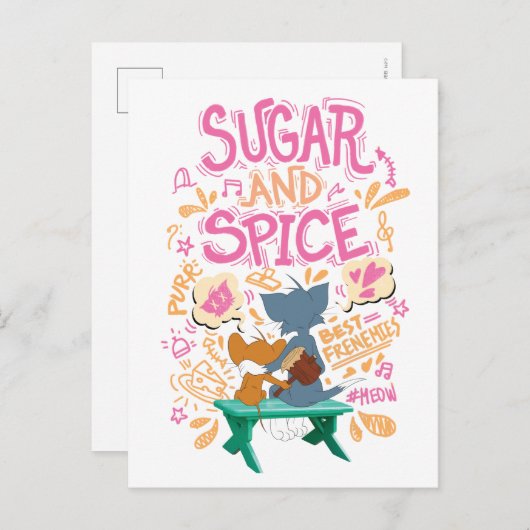 Tom & Jerry - Zucker und Gewürz Postkarte (Vorne/Hinten)