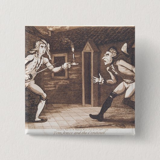 Tom Jones und der Centinel, 1799 Button (Vorderseite)