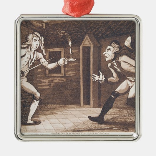 Tom Jones und der Centinel, 1799 Silbernes Ornament (Vorne)