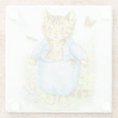 Tom Kitten in seinem blauen Anzug von Beatrix Pott Glasuntersetzer (Rückseite)