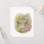 Tom Kitten (Niedliche Katze Illustration) Beatrix  Karte (Vorderseite/Rückseite Beispiel)