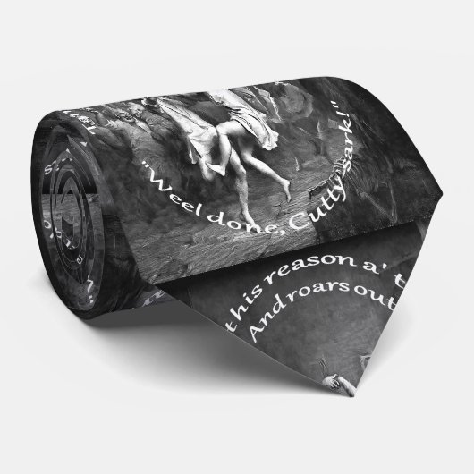 Tom Lost His Reason All Together Burns Night Grey Krawatte (Gerollt)