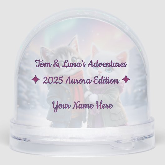 Tom & Luna 2025 Aurora Snow Globe Schneekugeln (Rückseite)