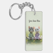 Tom & Luna Personalized Keychain, Custom Name Cat  Schlüsselanhänger (Vorderseite links)
