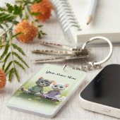 Tom & Luna Personalized Keychain, Custom Name Cat  Schlüsselanhänger (Vorderseite rechts)