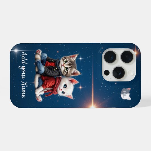 Tom & Luna – Personalized Starry Night Phone Case iPhone Hülle (Rückseite (Horizontal))