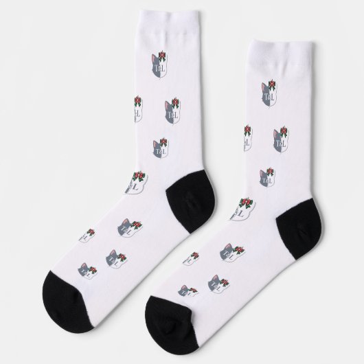 Tom & Luna’s Adventures™ Christmas Logo Crew Socks Socken (Linkes Detail)