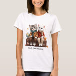 Tom & Luna’s Adventures™ Cozy Autumn Travel T-Shir T-Shirt<br><div class="desc">Celebrate the cozy spirit of Tom & Luna’s Adventures™ with this adorable T-shirt! Featuring Tom, the little grey tabby kitten, and Luna, the fluffy white kitten, dressed for autumn travels with their suitcase and globe. 🌍 Perfect for cat lovers, travel dreamers, and fans of warm, heart-melting stories. • Soft premium...</div>