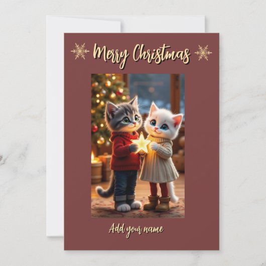 Tom & Luna Weihnachtsstern Karte (Vorderseite)