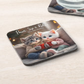 Tom & Lunas Abenteuer™ – „Paws, Sip & Relax“ Unter Getränkeuntersetzer (Linke Seite)