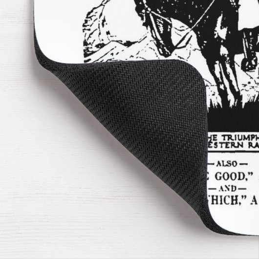 Tom-Mischungs-Reiter lila weiser Anzeige 1925 Mousepad (Ecke)