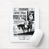 Tom-Mischungs-Reiter lila weiser Anzeige 1925 Mousepad (Mit Mouse)