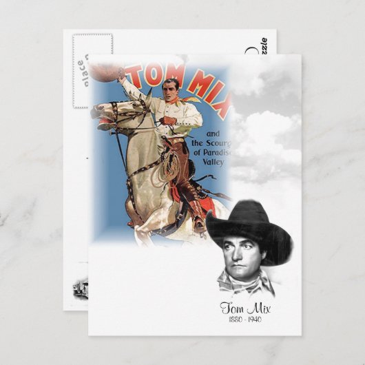 Tom Mix 1880 - 1940 Postkarte (Vorne/Hinten)