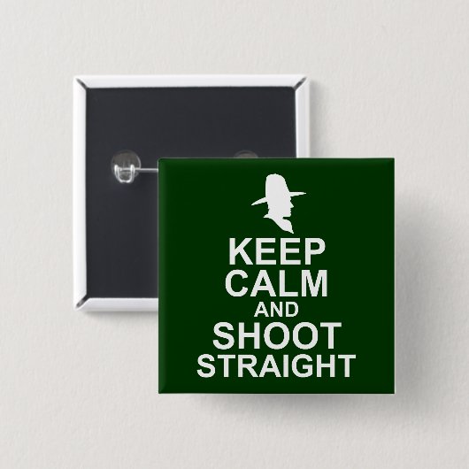 Tom Mix Behielt Ruhe und Schieß gerade Button (Vorne & Hinten)