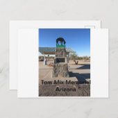 Tom Mix Memorial Arizona Postkarte (Vorne/Hinten)