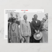 Tom Mix mit Präsident Coolidge Postkarte (Vorne/Hinten)