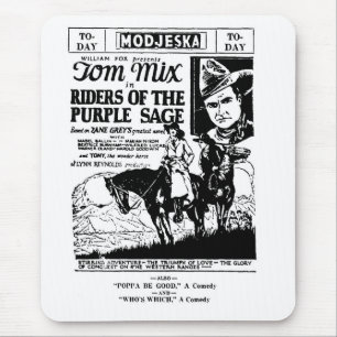 Tom Mix Riders of Purple Sage Anz 1925 Mousepad