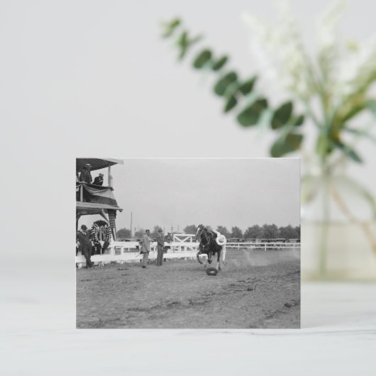 Tom Mix sammelt einen Hut Postkarte (Stehend Vorderseite)