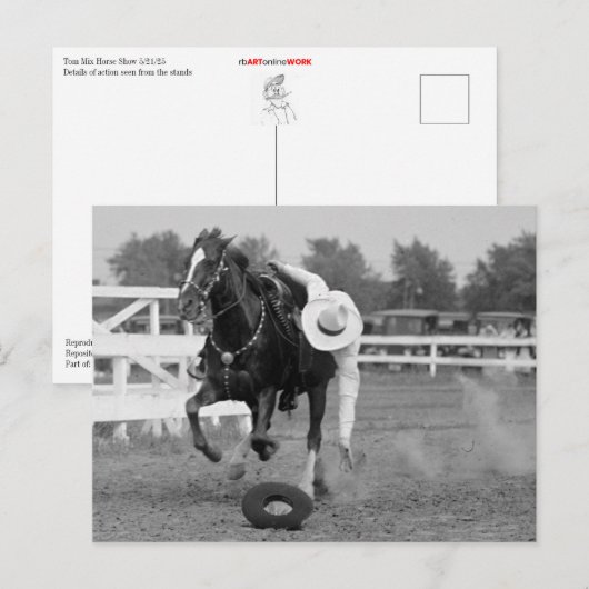Tom Mix Trick Riding Postkarte (Vorne/Hinten)