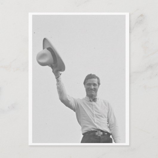 Tom Mix unterhält eine Gruppe von Jungs Postkarte (Vorderseite)