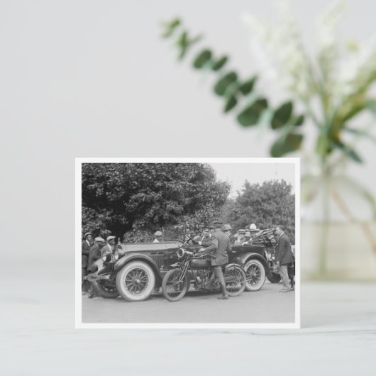 Tom Mix wegen Geschwindigkeitsübertretung verhafte Postkarte (Stehend Vorderseite)