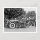 Tom Mix wegen Geschwindigkeitsübertretung verhafte Postkarte (Vorderseite)