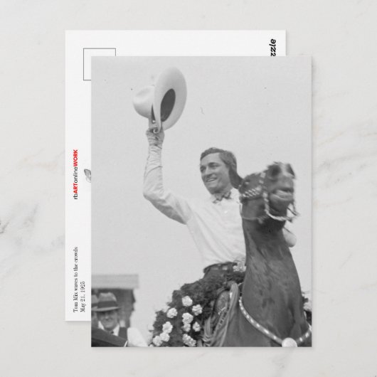 Tom Mix wühlt seinen Hut Postkarte (Vorne/Hinten)