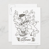Tom Mouse Killer Tattoo 1 Postkarte (Vorne/Hinten)