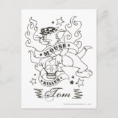 Tom Mouse Killer Tattoo 1 Postkarte (Vorderseite)