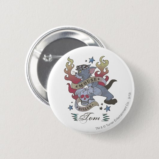 Tom Mouse Killer Tattoo 2 Button (Vorne & Hinten)