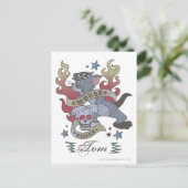 Tom Mouse Killer Tattoo 2 Postkarte (Stehend Vorderseite)