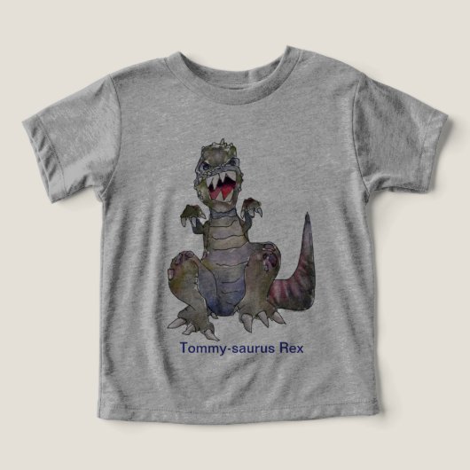 Tom-osaurus Rex Cartoon Dinosaurier T - Shirt (Design Vorderseite)