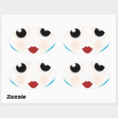 Tom Ovaler Aufkleber (Blatt)